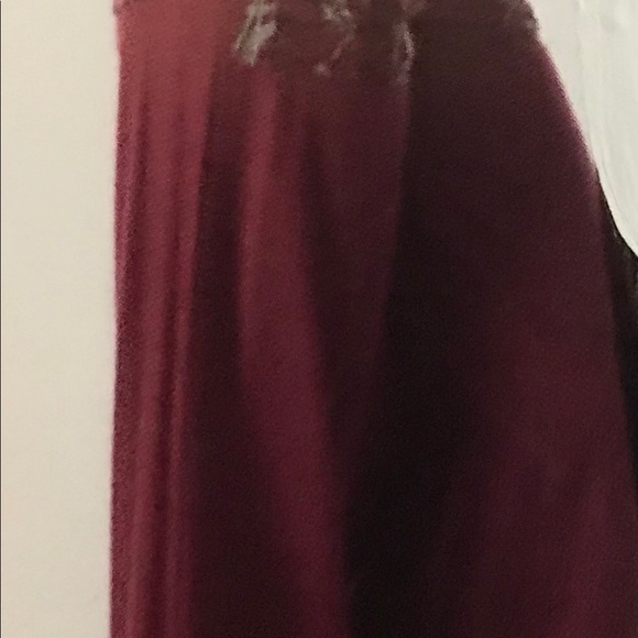 NWT. Burgendy wide leg pant. 215809. CL/WH - Picture 3 of 5